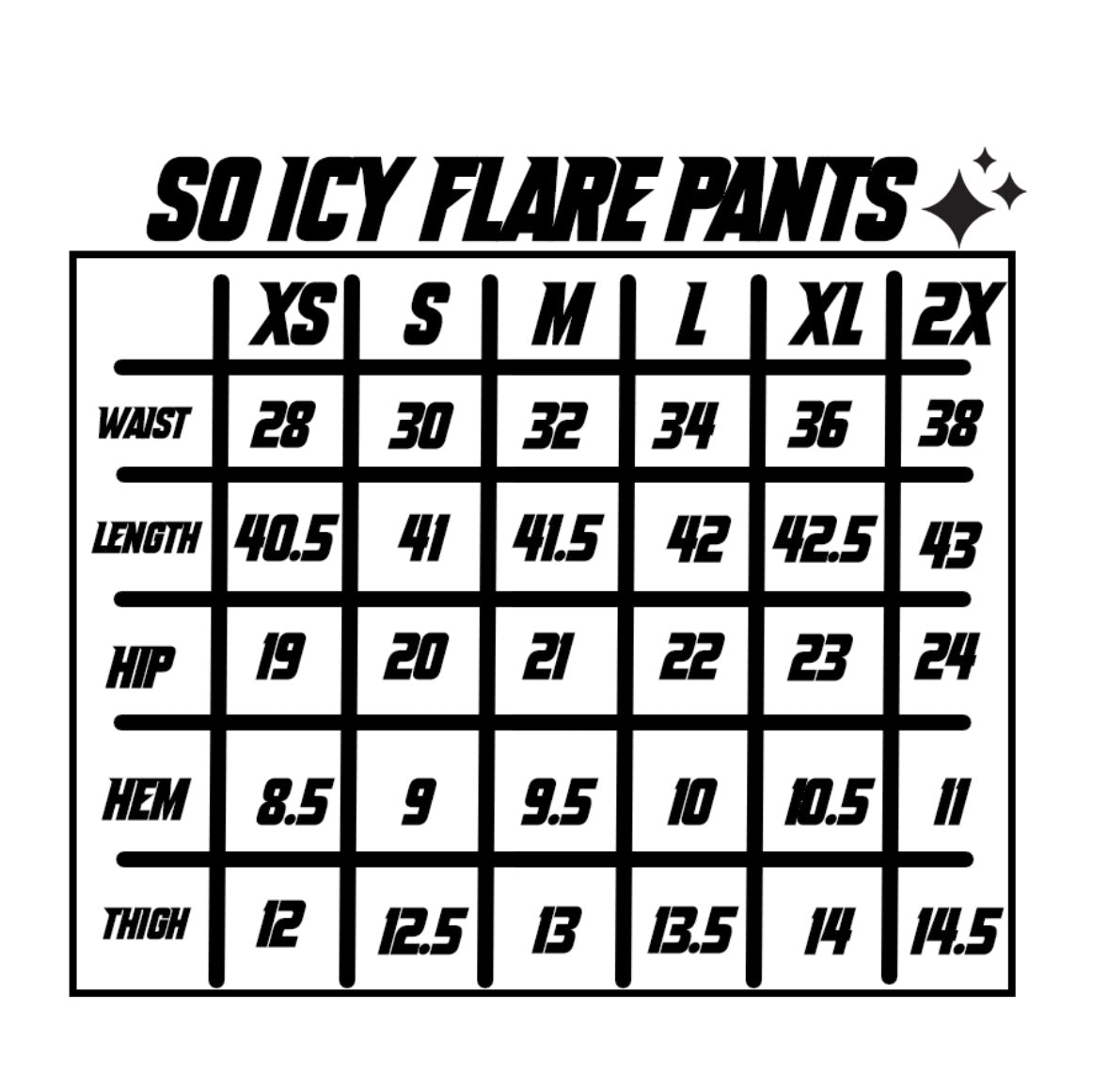 SO ICY FLARE PANTS